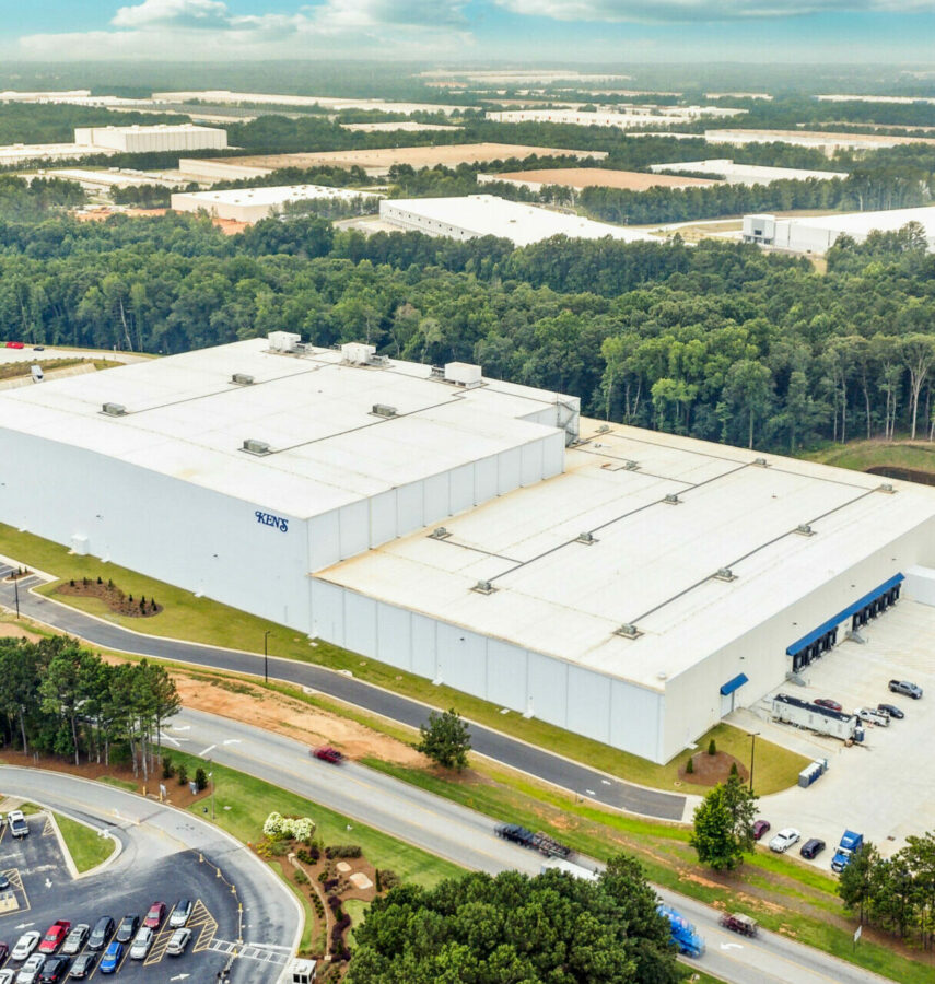 Ken's Foods ASRS facility in McDonough, GA, aerial photo