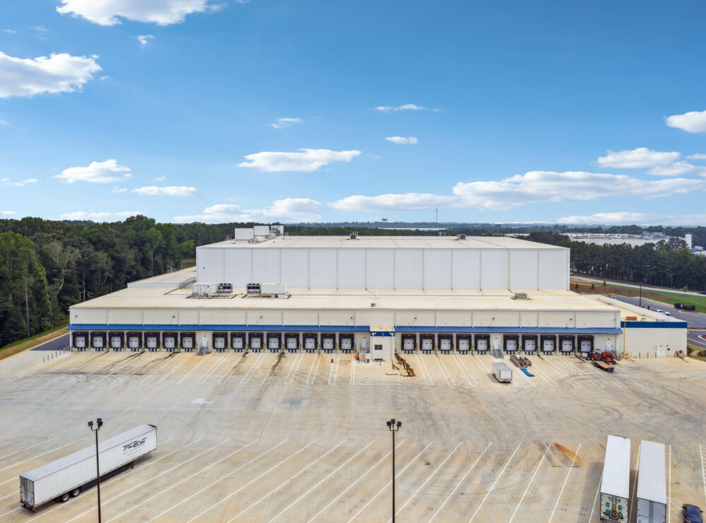 Ken's Foods ASRS facility in McDonough, GA, aerial photo of docks