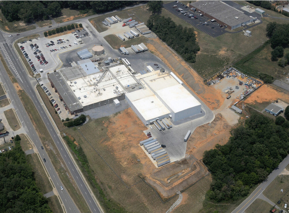 Aerial view of Tip Top Poultry