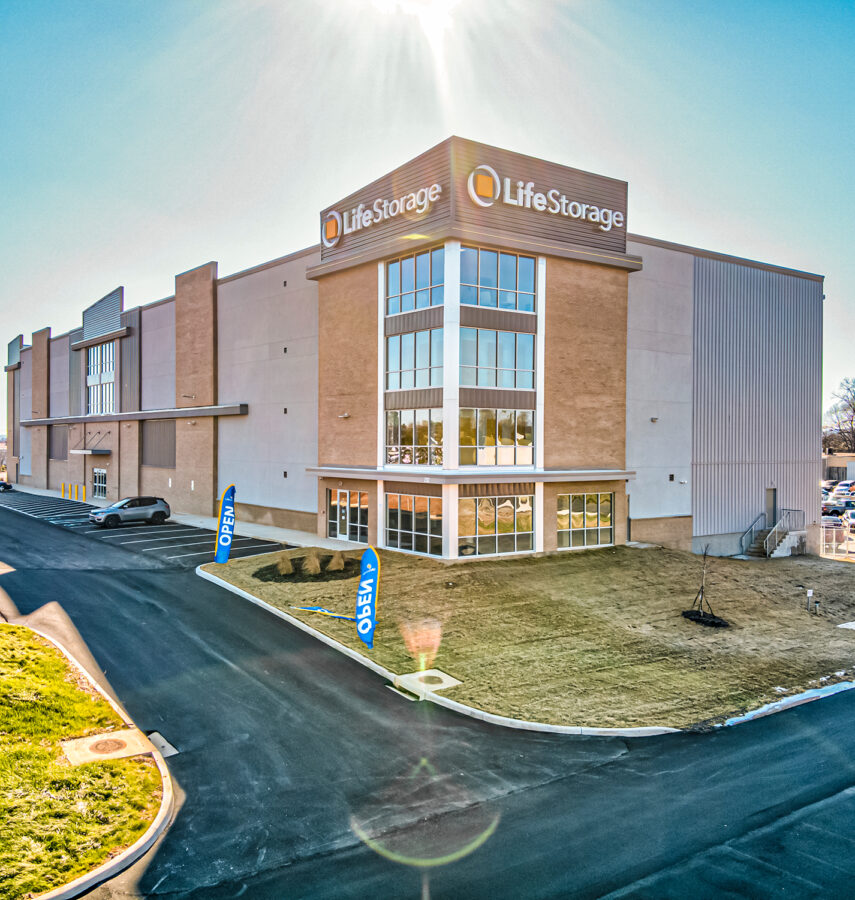 Life Storage, facility in Huntsville, AL aerial picture of building