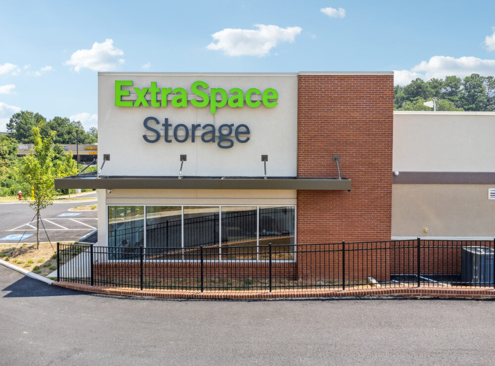 Extra Space Storage, Conyers, Georgia. Aerial photo of storage facility.