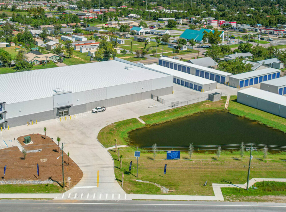 AVID Storage facility, Panama City Florida, aerial drone photo