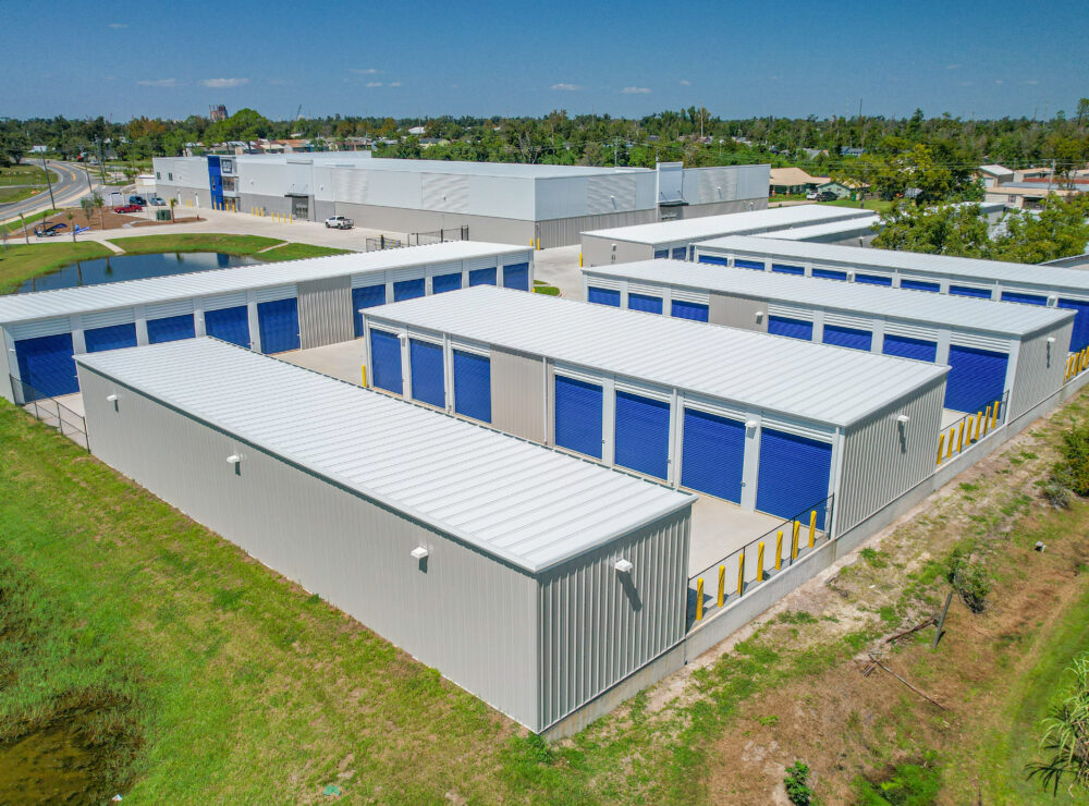 AVID Storage facility, Panama City Florida, aerial drone photo